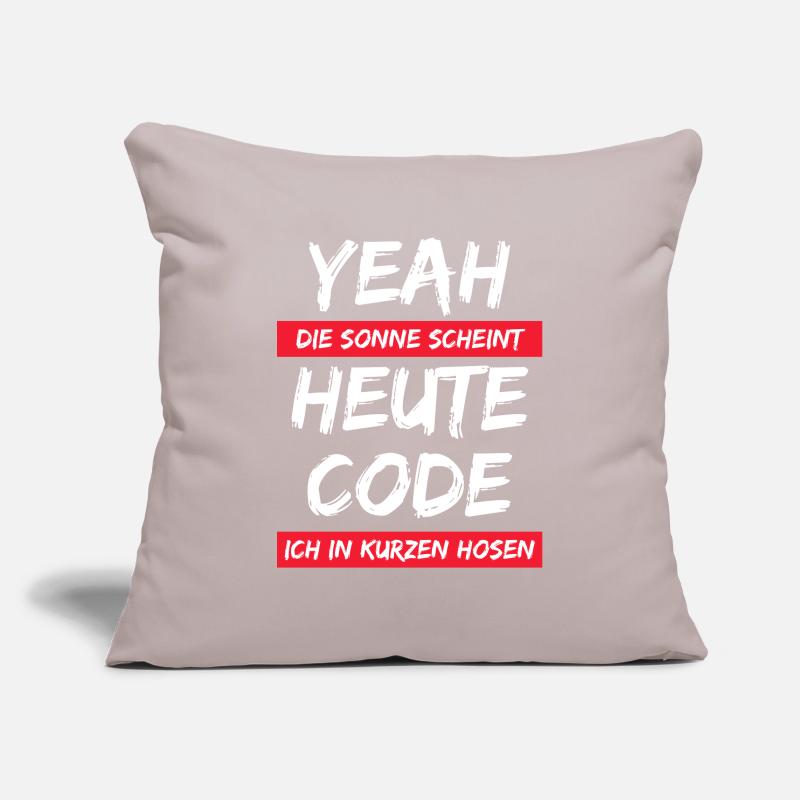 Die Sonne scheint ! Heute code ich in kurzer Hose. Sofakissenbezug 45 x 45 cm