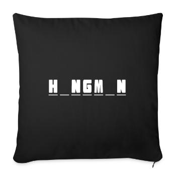 Hangman das Spiel mit dem Seil - Sofakissenbezug 45 x 45 cm - Schwarz - Vorne
