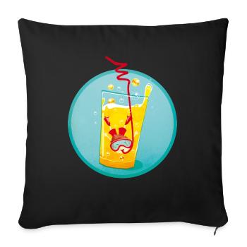 Lieblingslimo - Sofa pillowcase 17,3'' x 17,3'' (45 x 45 cm) - black - Front