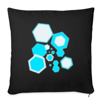hexagone - Housse de coussin décorative 45 x 45 cm - noir - Devant