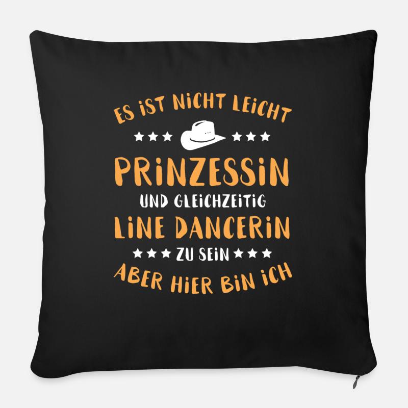 Linedance - Sofakissenbezug 45 x 45 cm - Schwarz