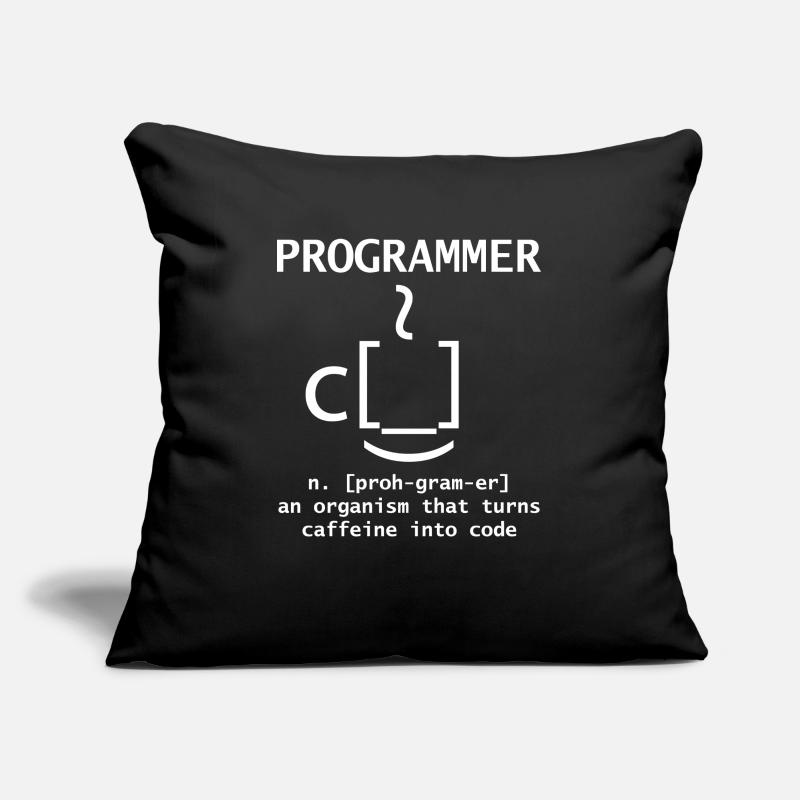 Programmeur Je transforme le café en développeur de cadeaux de code Housse de coussin décorative 45 x 45 cm