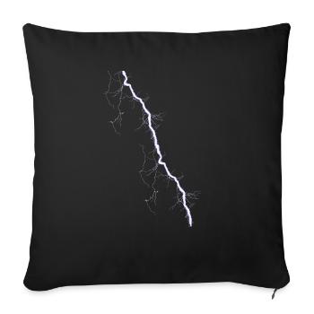 Blitz blau - Sofakissenbezug 45 x 45 cm - Schwarz - Vorne