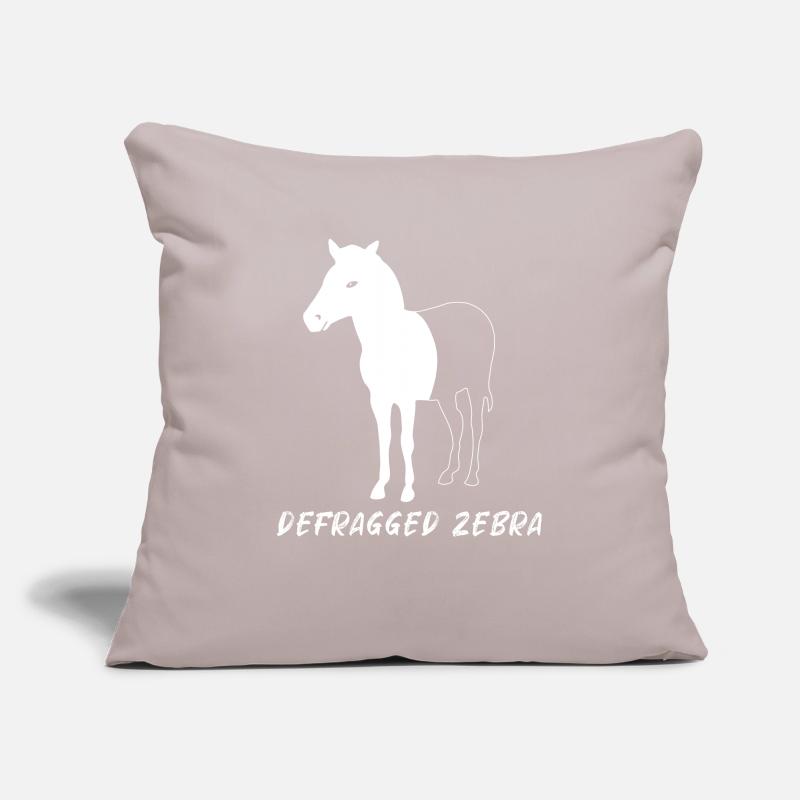 Defragged Zebra Admin Geek Programmierer Geschenk Sofakissenbezug 45 x 45 cm