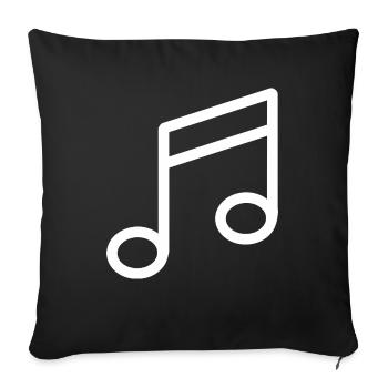 Musique orchestre musicien chanteur note de musique - Housse de coussin décorative 45 x 45 cm - noir - Devant