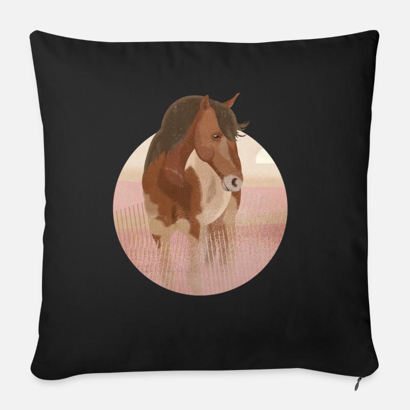 Wild Horse - Sofakissenbezug 45 x 45 cm - Schwarz