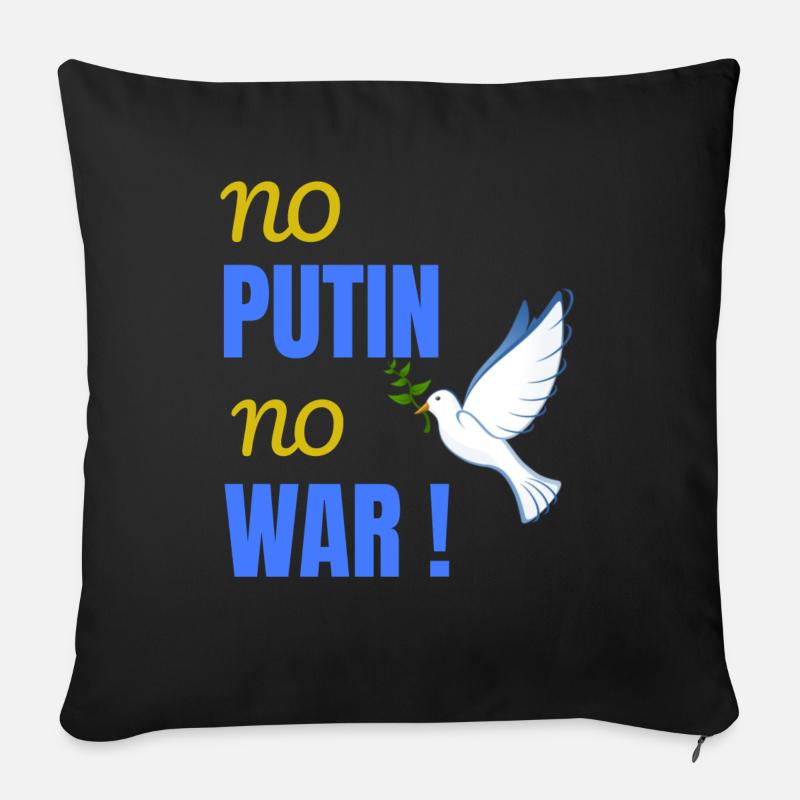 No Putin No War ! - Sofakissenbezug 45 x 45 cm - Schwarz