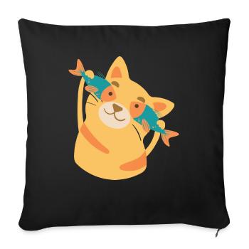 catfish - Sofa pillowcase 17,3'' x 17,3'' (45 x 45 cm) - black - Front