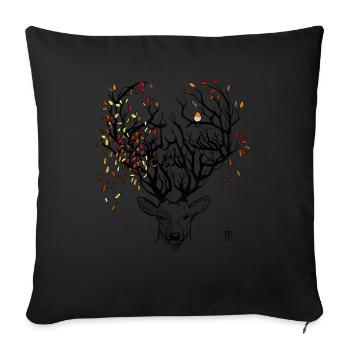 L'automne - Housse de coussin décorative 45 x 45 cm - noir - Devant