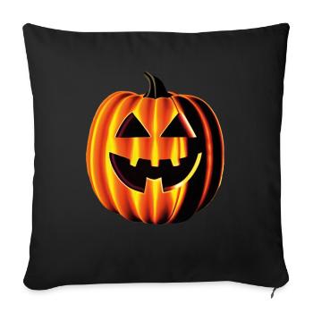 Pumpkin - Sofa pillowcase 17,3'' x 17,3'' (45 x 45 cm) - black - Front