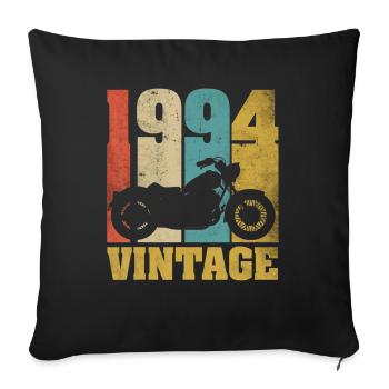 1994 Jahrgang Geburtstag Biker Motorrad Geschenk - Sofakissenbezug 45 x 45 cm - Schwarz - Vorne
