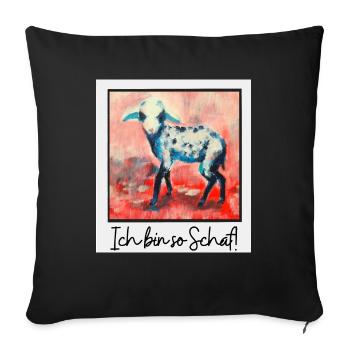 Ich bin so Schaf - Sofakissenbezug 45 x 45 cm - Schwarz - Vorne
