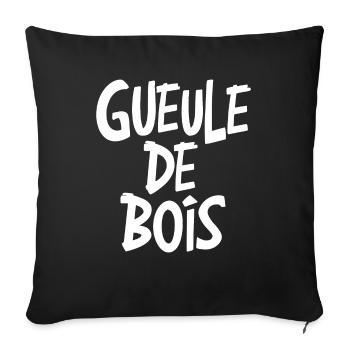 Gueule de bois - Housse de coussin décorative 45 x 45 cm - noir - Devant