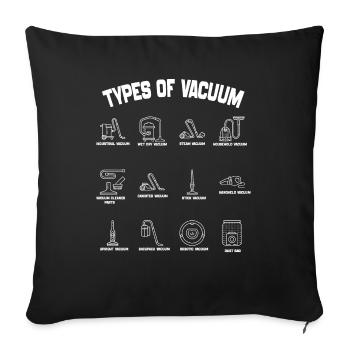 Types Of Vacuum Cleaners - Vacuum Cleaners 2024 - Housse de coussin décorative 45 x 45 cm - noir - Devant