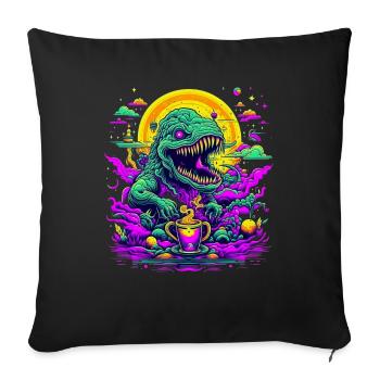 café Rêve - Housse de coussin décorative 45 x 45 cm - noir - Devant