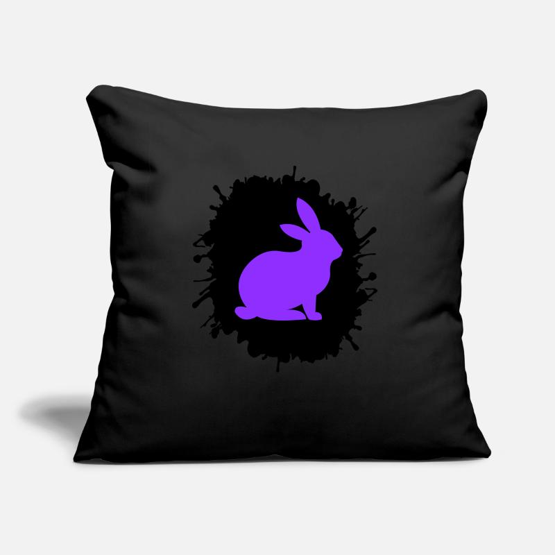 Éclaboussures de lapin Housse de coussin décorative 45 x 45 cm