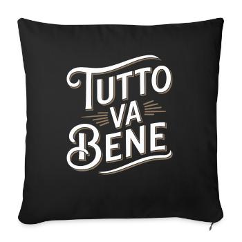 Tutto va bene - Housse de coussin décorative 45 x 45 cm - noir - Devant