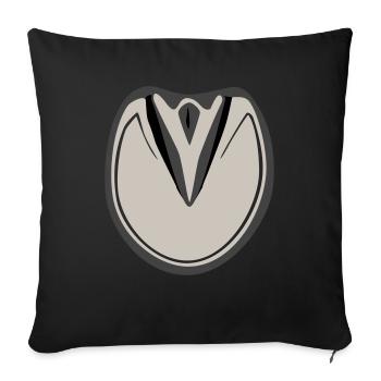Huf Pferd für Hufpfleger - Sofakissenbezug 45 x 45 cm - Schwarz - Vorne