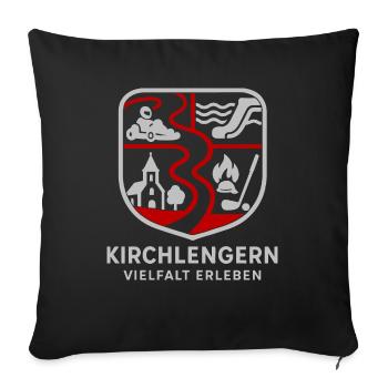 Kirchlengern – Vielfalt erleben - Sofakissenbezug 45 x 45 cm - Schwarz - Vorne