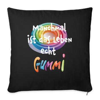 La vie est caoutchouc - Housse de coussin décorative 45 x 45 cm - noir - Devant