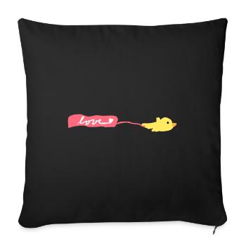 Animal Bird Symbol Love Flying - Sofa pillowcase 17,3'' x 17,3'' (45 x 45 cm) - black - Front