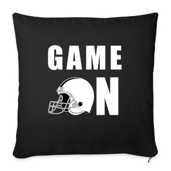 Game On Helm American Football Design - Sofakissenbezug 45 x 45 cm - Schwarz - Vorne