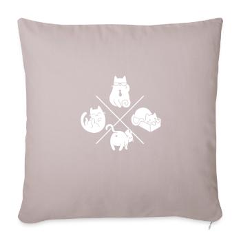 Four Funny Cats Gift for Cats Holder - Sofa pillowcase 17,3'' x 17,3'' (45 x 45 cm) - light taupe - Front