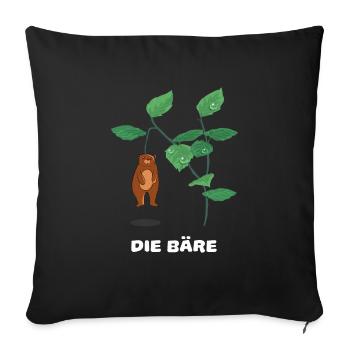 Ich bin eine Baere - Sofakissenbezug 45 x 45 cm - Schwarz - Vorne