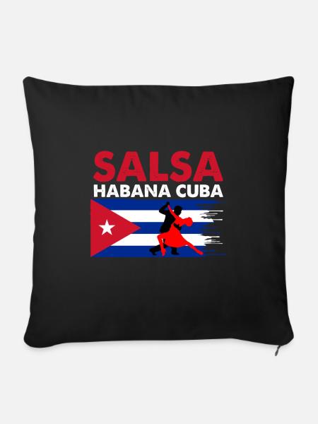 Salsa Havanna Kuba - Sofakissenbezug 45 x 45 cm - Schwarz