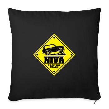 Lada Niva Offroad SUV gift - Sofa pillowcase 17,3'' x 17,3'' (45 x 45 cm) - black - Front