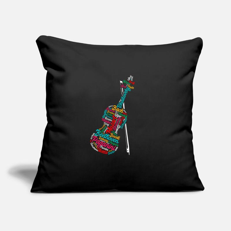 Classical composer Classical music violin Sofa pillowcase 17,3'' x 17,3'' (45 x 45 cm)