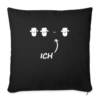 Ich Das Schwarze Schaf Sarkasmus Ironie Geschenk - Sofakissenbezug 45 x 45 cm - Schwarz - Vorne