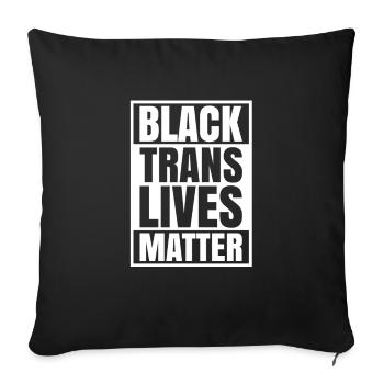 Black Trans Lives Matter African Transgender - Sofa pillowcase 17,3'' x 17,3'' (45 x 45 cm) - black - Front