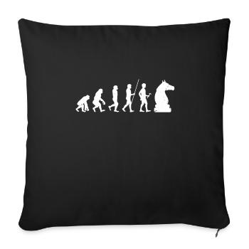 Chess Chess Piece Evoultion Chess Player - Sofa pillowcase 17,3'' x 17,3'' (45 x 45 cm) - black - Front