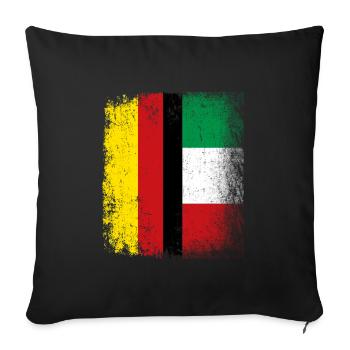 Idée cadeau Italie Allemagne - Housse de coussin décorative 45 x 45 cm - noir - Devant