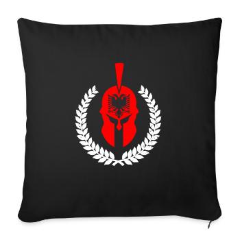 Albania Illyrian Autochthonous Albanian Kosovo - Sofa pillowcase 17,3'' x 17,3'' (45 x 45 cm) - black - Front