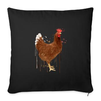 Chicken Drip - Sofa pillowcase 17,3'' x 17,3'' (45 x 45 cm) - black - Front