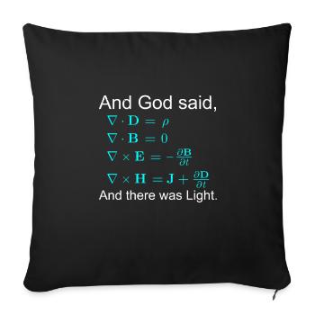 Maxwell physicien cadeau de maths étudiants - Housse de coussin décorative 45 x 45 cm - noir - Devant