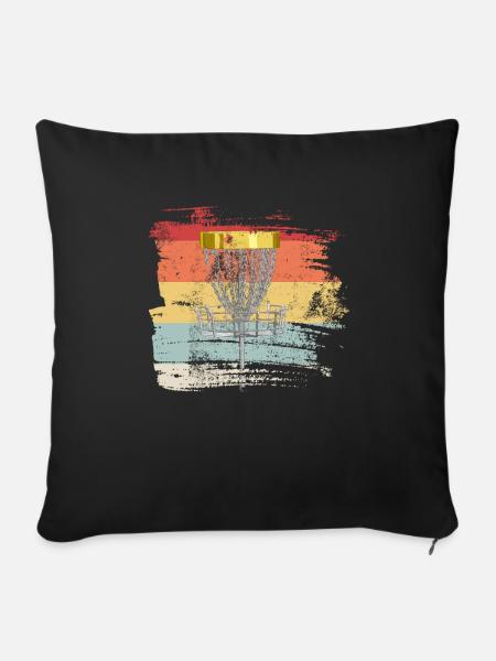 Retro Disc Golf - Pudebetræk 45 x 45 cm - sort