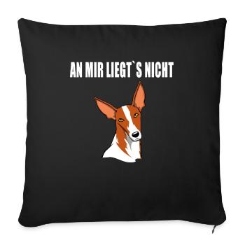Podenco Jagdhund Hundehalter Geschenk ibiceno - Sofakissenbezug 45 x 45 cm - Schwarz - Vorne