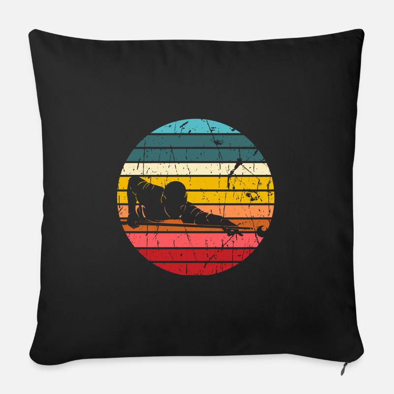 Billard Sprüche Retro Vintage Pool Billardspieler - Sofakissenbezug 45 x 45 cm - Schwarz