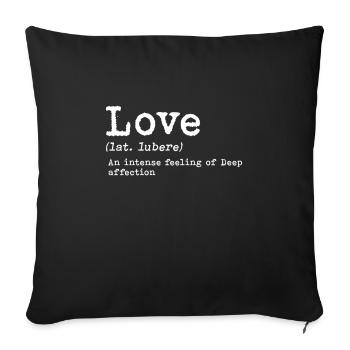 Definition Love Liebe Lustiger Spruch Valentinstag - Sofakissenbezug 45 x 45 cm - Schwarz - Vorne