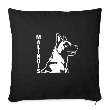 Malinois Design Für Hundeliebhaber Geschenkidee - Sofakissenbezug 45 x 45 cm - Schwarz - Vorne