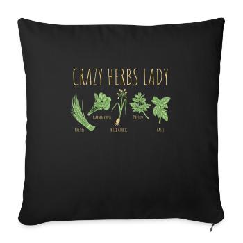 Conception d’herbes pour un jardinier - Housse de coussin décorative 45 x 45 cm - noir - Devant