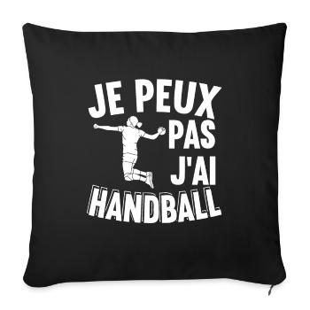 Je Peux Pas J'Ai Handball - Housse de coussin décorative 45 x 45 cm - noir - Devant