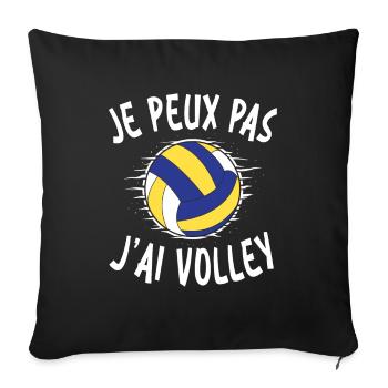 Je Peux Pas J'Ai Volley - Housse de coussin décorative 45 x 45 cm - noir - Devant