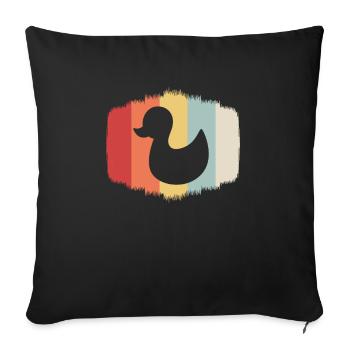 Duck Retro - Sofa pillowcase 17,3'' x 17,3'' (45 x 45 cm) - black - Front