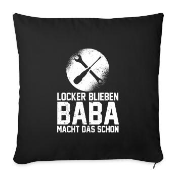 Baba Türkei Vater Papa Locker Bleiben Baba Türkiye - Sofakissenbezug 45 x 45 cm - Schwarz - Vorne