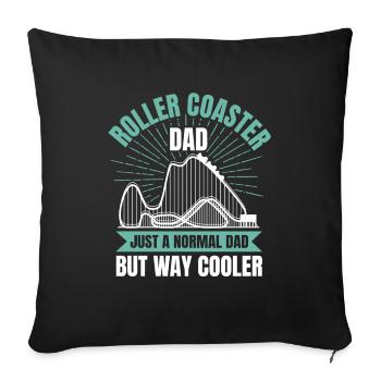 Amusement Park Roller Coaster Dad - Sofakissenbezug 45 x 45 cm - Schwarz - Vorne
