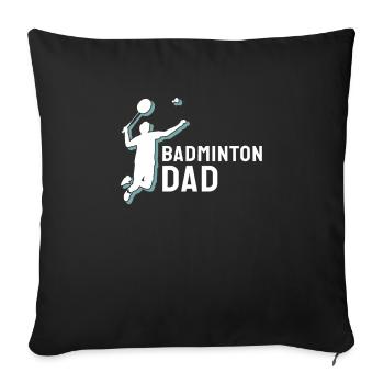 Badminton Badminton Papa - Housse de coussin décorative 45 x 45 cm - noir - Devant